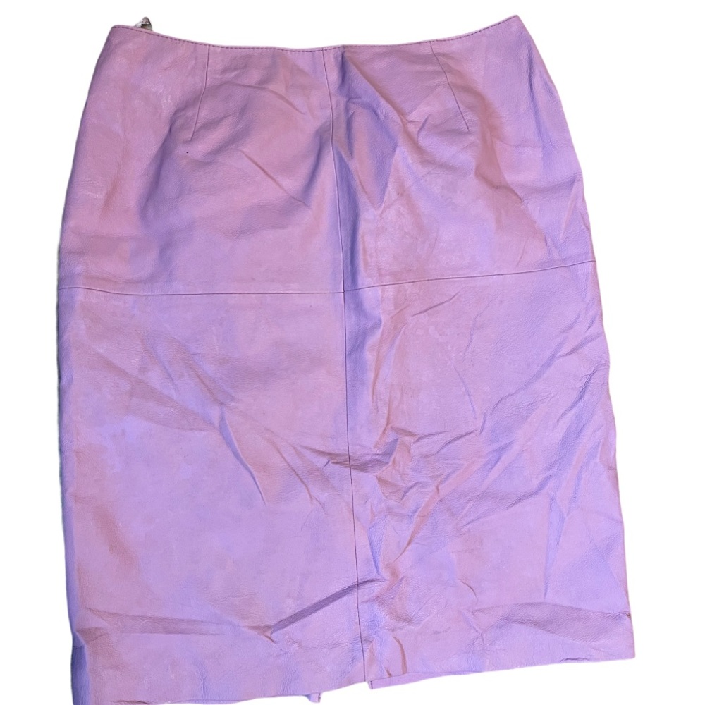 Vintage Newport News pink leather skirt